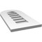 Ekena Millwork Round Top Surface Mount PVC Gable Vent: Functional, w/ 3-1/2"W x 1"P Standard Frame, 12"W x 24"H GVPRT12X2401SF - alternate 4